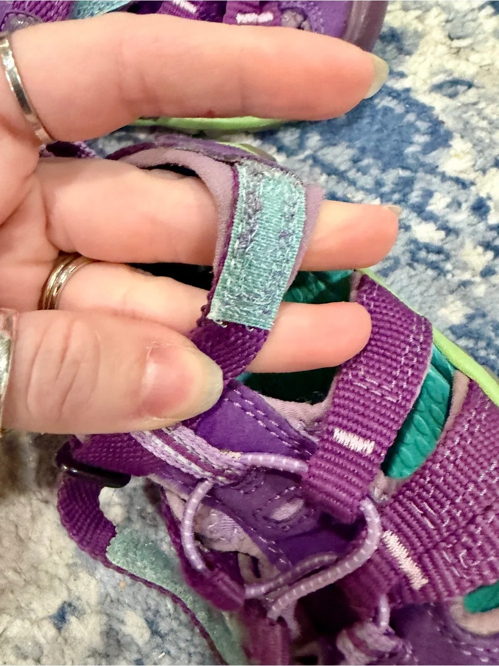 Keen Purple Kids Sandals with Aqua Accents